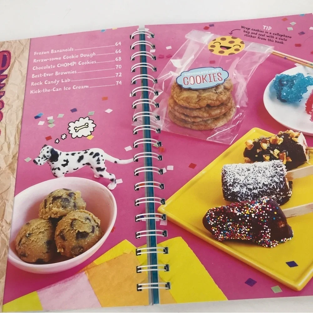 Colorful Kids Cook Book with Rainbow Whisk